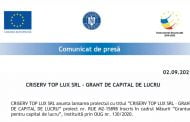 CRISERV TOP LUX SRL - GRANT DE CAPITAL DE LUCRU