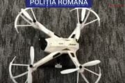 Dronă și polidiscuri găsite la percheziție