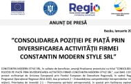 ”CONSOLIDAREA POZIȚIEI PE PIAȚĂ PRIN DIVERSIFICAREA ACTIVITĂȚII FIRMEI CONSTANTIN MODERN STYLE SRL”